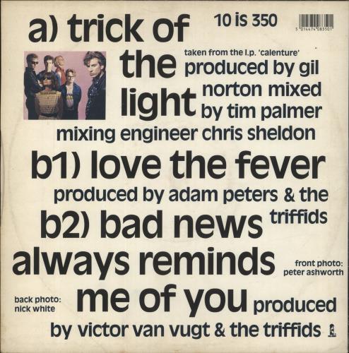The Triffids (80s) Trick Of The Light 10" vinyl single (10 inch record) UK TFI10TR134567