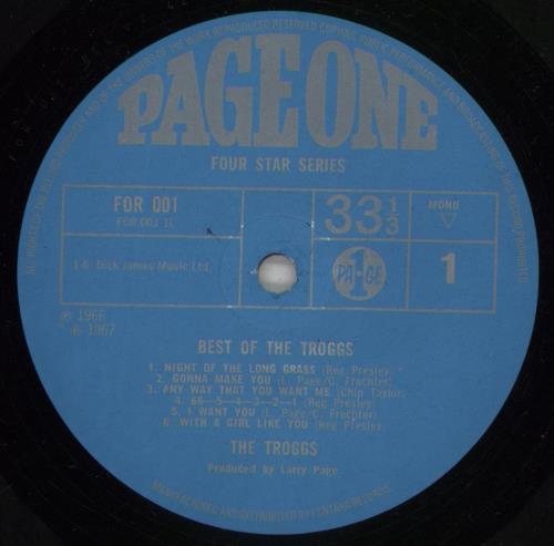 The Troggs Best Of The Troggs - 1st - VG vinyl LP album (LP record) UK TRGLPBE869708