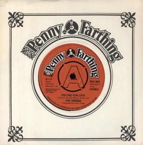 The Troggs Feeling For Love - A Label 7" vinyl single (7 inch record / 45) UK TRG07FE828862