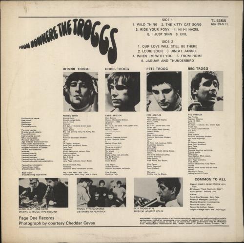 The Troggs From Nowhere... vinyl LP album (LP record) UK TRGLPFR63673