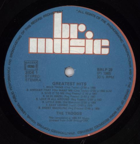 The Troggs Greatest Hits CD album (CDLP) Dutch TRGCDGR830892