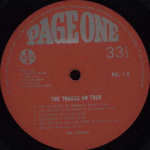 The Troggs On Tour vinyl LP album (LP record) South African TRGLPON672673