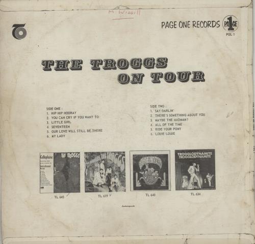 The Troggs On Tour vinyl LP album (LP record) South African TRGLPON672673