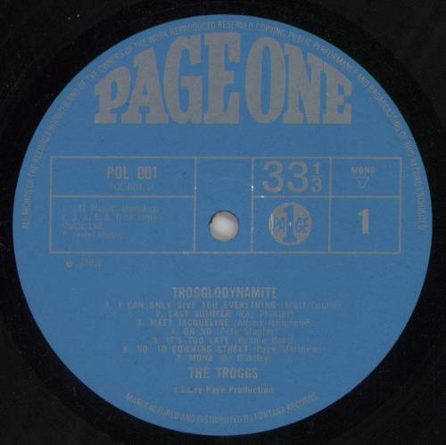 The Troggs Trogglodynamite - VG vinyl LP album (LP record) UK TRGLPTR609737