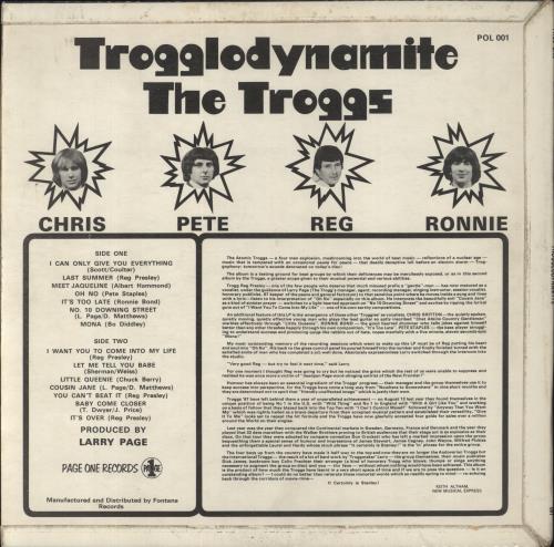 The Troggs Trogglodynamite - VG vinyl LP album (LP record) UK TRGLPTR609737