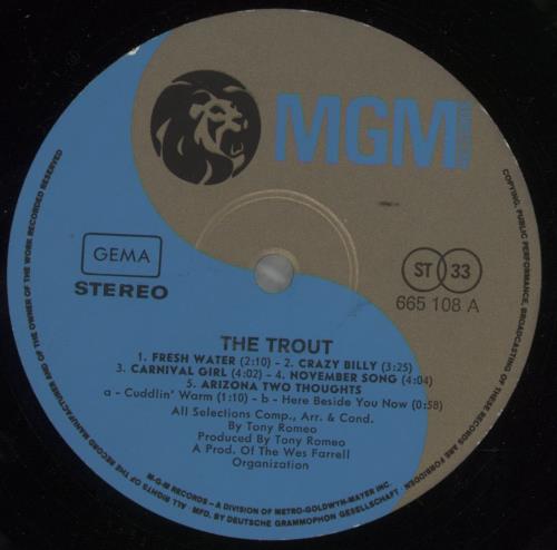 The Trout The Trout vinyl LP album (LP record) German 4IXLPTH857072