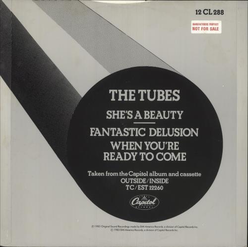The Tubes She's A Beauty - Factory Sample 12" vinyl single (12 inch record / Maxi-single) UK TBE12SH746756