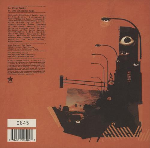 The Twang Wide Awake - Autographed + Insert 7" vinyl single (7 inch record / 45) UK TW407WI872989