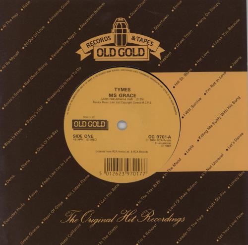 The Tymes Ms Grace 7" vinyl single (7 inch record / 45) UK TY107MS756285