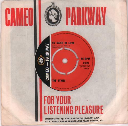 The Tymes So Much In Love 7" vinyl single (7 inch record / 45) UK TY107SO571357