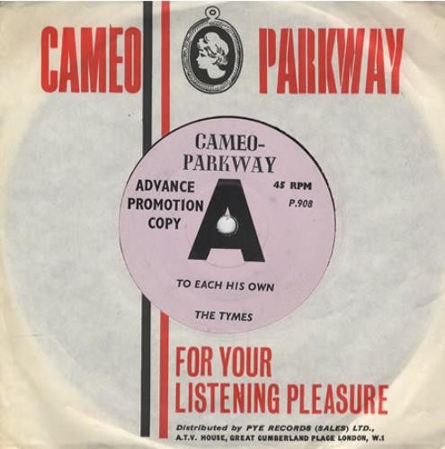 The Tymes To Each His Own 7" vinyl single (7 inch record / 45) UK TY107TO452166