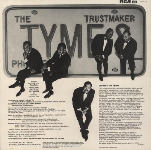 The Tymes Trustmaker vinyl LP album (LP record) UK TY1LPTR863237