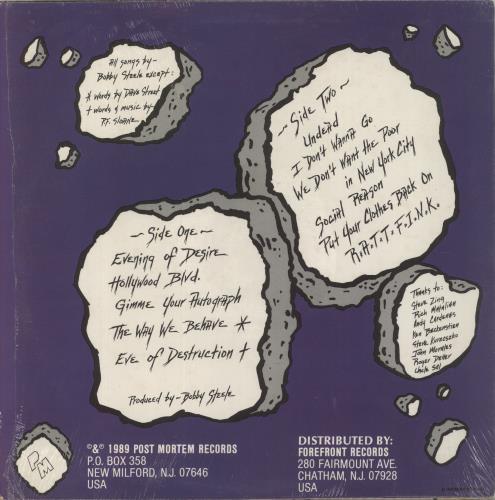 The Undead Act Your Rage! vinyl LP album (LP record) US 31LLPAC863541