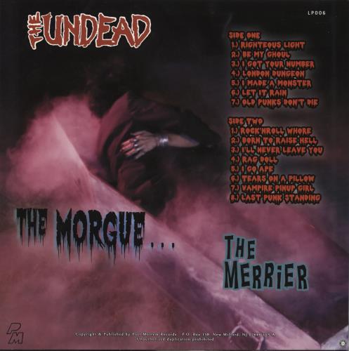 The Undead The Morgue...The Merrier - Purple - Autographed vinyl LP album (LP record) US 31LLPTH783271