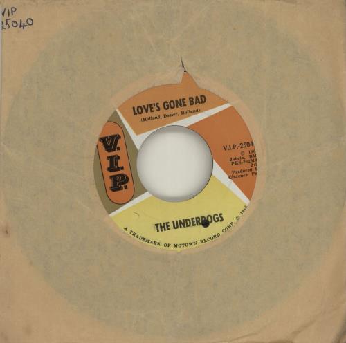 The Underdogs Love's Gone Bad 7" vinyl single (7 inch record / 45) US YK207LO683076