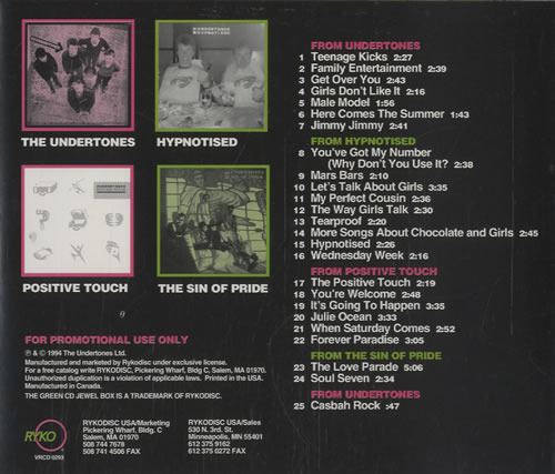 The Undertones Best Of CD album (CDLP) US UDTCDBE31540