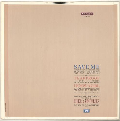 The Undertones Save Me 12" vinyl single (12 inch record / Maxi-single) UK UDT12SA703141