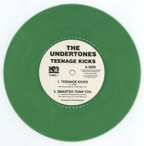 The Undertones Teenage Kicks - Green Vinyl 7" vinyl single (7 inch record / 45) UK UDT07TE44728