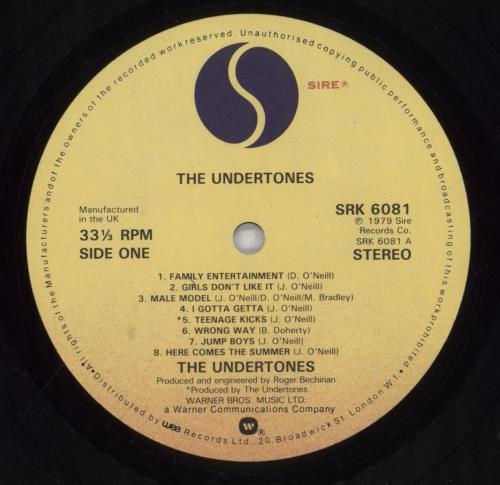 The Undertones The Undertones + Inner - EX vinyl LP album (LP record) UK UDTLPTH703423