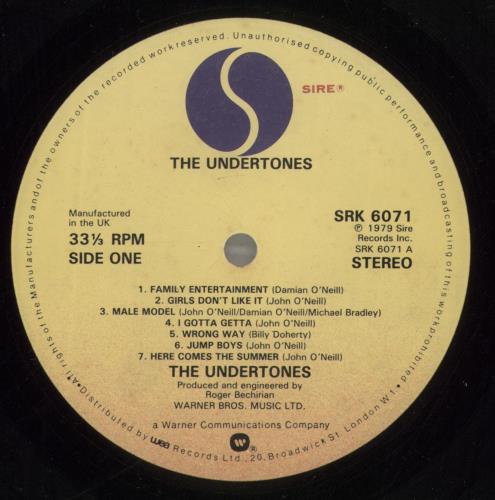 The Undertones The Undertones - 1st vinyl LP album (LP record) UK UDTLPTH765601