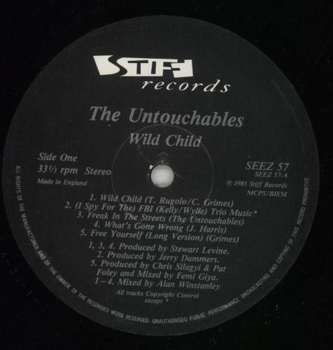 The Untouchables Wild Child vinyl LP album (LP record) UK UNBLPWI590258
