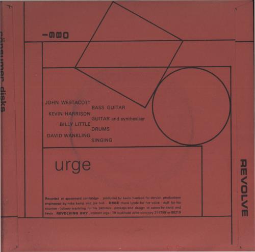 The Urge Revolving Boy 7" vinyl single (7 inch record / 45) UK 54K07RE815546