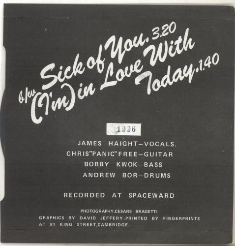 The Users Sick Of You - 2nd - P/S 7" vinyl single (7 inch record / 45) UK USA07SI705504