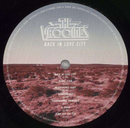 The Vaccines Back In Love City + Fully Signed Insert vinyl LP album (LP record) UK U2RLPBA860335