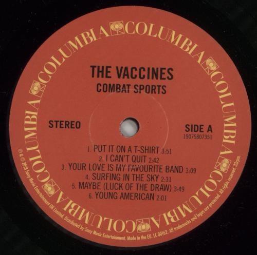 The Vaccines Combat Sports vinyl LP album (LP record) UK U2RLPCO868084