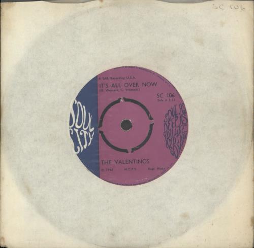 The Valentinos It's All Over Now 7" vinyl single (7 inch record / 45) UK TVO07IT702504