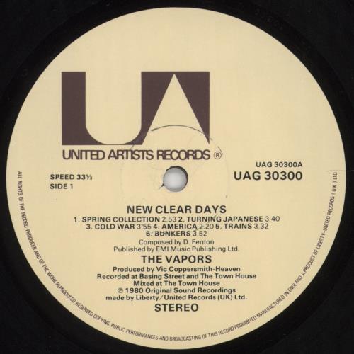 The Vapors New Clear Days - EX vinyl LP album (LP record) UK VAPLPNE665441