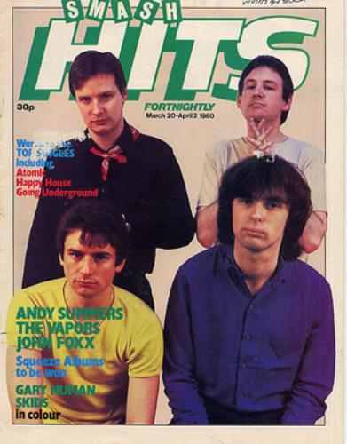 The Vapors Smash Hits - March 1980 magazine UK VAPMASM343482