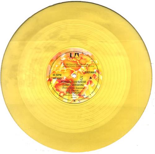 The Vapors Tornandose Japones - Turning Japanese - Yellow vinyl 12" vinyl single (12 inch record / Maxi-single) Colombian VAP12TO248532