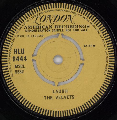 The Velvets Laugh 7" vinyl single (7 inch record / 45) UK VXH07LA777753