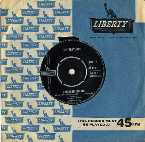 The Ventures Damaged Goods 7" vinyl single (7 inch record / 45) UK VEN07DA613065