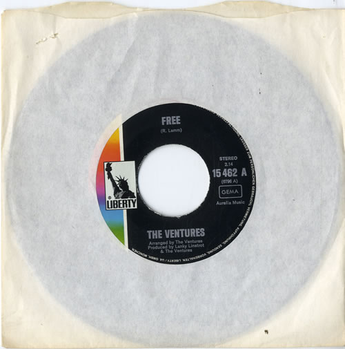 The Ventures Free 7" vinyl single (7 inch record / 45) German VEN07FR594902