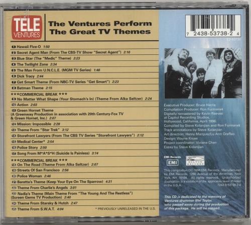 The Ventures Tele-Ventures CD album (CDLP) US VENCDTE689046