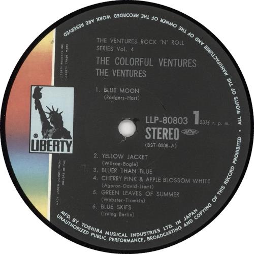 The Ventures The Colorful Ventures + Insert vinyl LP album (LP record) Japanese VENLPTH733416