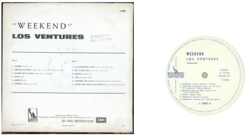 The Ventures Weekend vinyl LP album (LP record) Argentinean VENLPWE534178