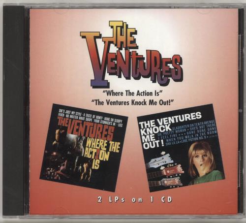 The Ventures Where The Action Is / The Ventures Knock Me Out CD album (CDLP) US VENCDWH689043