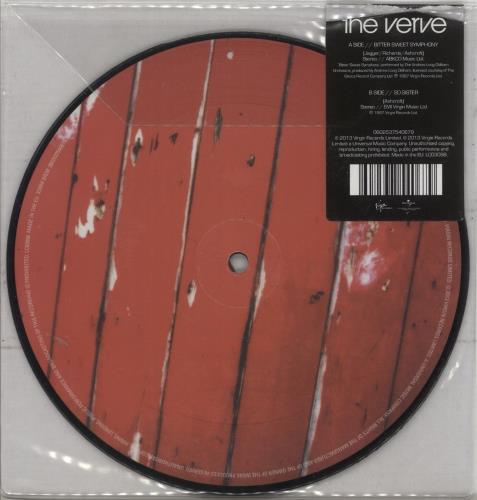 The Verve Bitter Sweet Symphony 7" vinyl picture disc (7 inch picture disc single) UK VVE7PBI866362