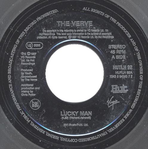 The Verve Lucky Man 7" vinyl single (7 inch record / 45) UK VVE07LU184676