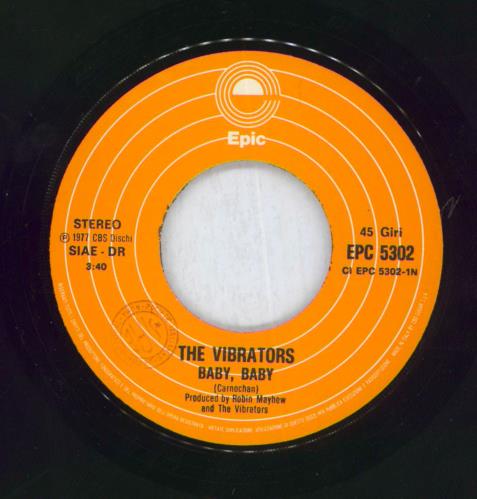 The Vibrators Baby Baby 7" vinyl single (7 inch record / 45) Italian VIB07BA818429