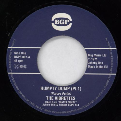 The Vibrettes Humpty Dump 7" vinyl single (7 inch record / 45) UK 20L07HU767458