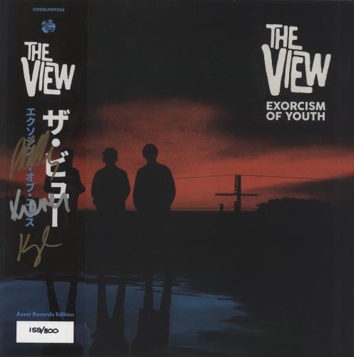 The View Exorcism Of Youth - Blue Vinyl - Assai Records - Autographed vinyl LP album (LP record) UK TVWLPEX870285