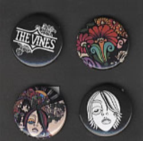 The Vines Set of 4 Badges memorabilia UK VNEMMSE307258