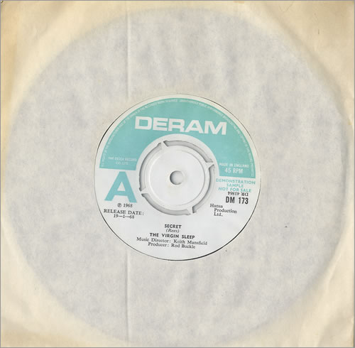 The Virgin Sleep Secret 7" vinyl single (7 inch record / 45) UK VIR07SE478177