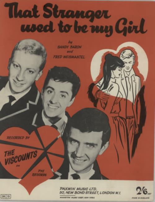 The Viscounts The Stranger Used To Be My Girl sheet music UK U-XSMTH615139