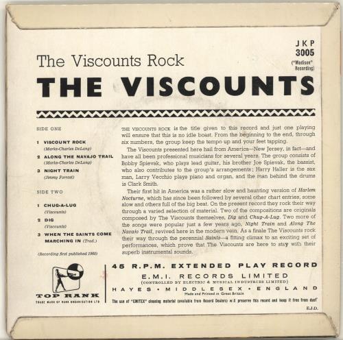 The Viscounts The Viscounts Rock 7" vinyl single (7 inch record / 45) UK U-X07TH699494