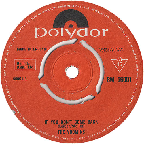 The Voomins If You Don't Come Back 7" vinyl single (7 inch record / 45) UK T4907IF452143